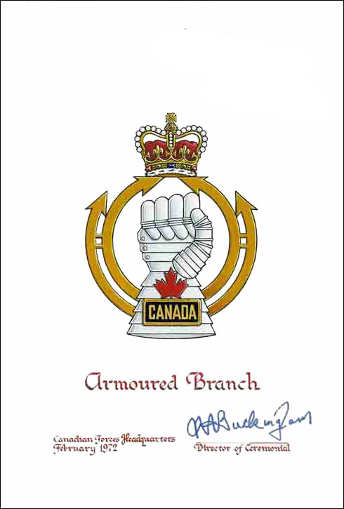 Approval of the Badge of the Armour Branch