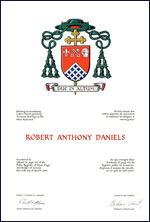 Lettres patentes concédant des emblèmes héraldiques à Robert Anthony Daniels