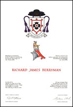 Lettres patentes concédant des emblèmes héraldiques à Richard James Berryman