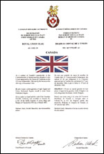 Lettres patentes enregistrant le drapeau royal de l'Union