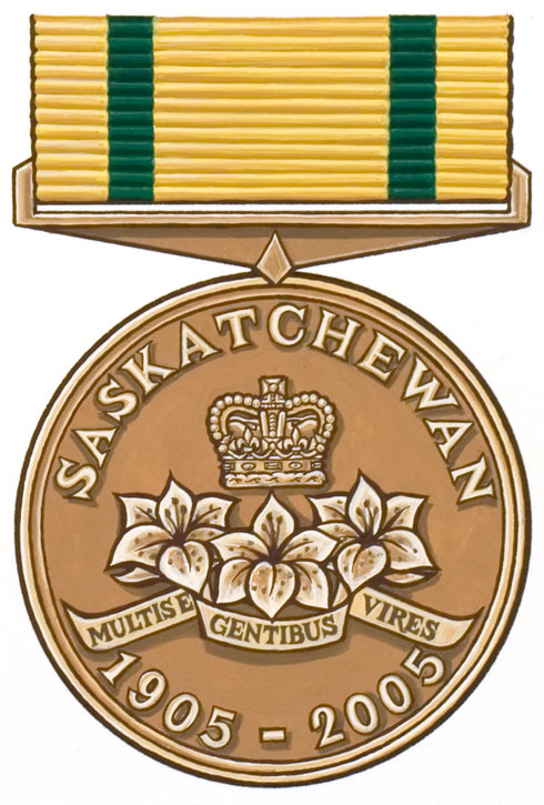 Insigne de La médaille commémorative du centenaire de la Saskatchewan