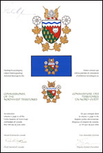 Letters patent granting a Badge and a Flag of Office to the Commissioner of the Northwest Territories