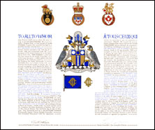 Letters patent grantig heraldic emblems to The University Club of Toronto