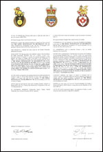 Letters patent granting heraldic emblems to The Rural Municipality of Reciprocity No. 32