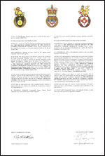 Letters patent granting heraldic emblems to The Diocesan Church Society of the Anglican Catholic Church of Canada