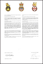 Letters patent granting heraldic emblems to the Canadian Society of Surgical Oncology