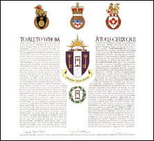 Letters patent granting heraldic emblems to The Thunder Bay Historical Museum Society