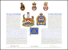 Letters patent granting heraldic emblems to the London Police Service