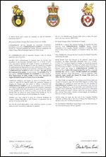 Letters patent granting heraldic emblems to Emmanuelle Sajous