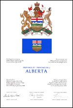 Lettres patentes enregistrant les emblèmes héraldiques de la Province de l’Alberta