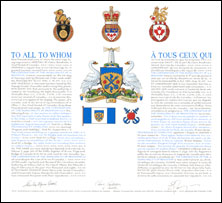 Letters patent granting heraldic emblems to The Corporation of the Municipality of Brighton