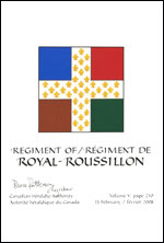 Lettres patentes confirmant le blasonnement du drapeau du régiment de Royal-Roussillon