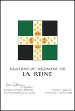 Lettres patentes confirmant le blasonnement du drapeau du régiment de la Reine