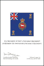 Letters patent confirming the blazon of the Flag of the 8th Regiment of Foot (The King’s Regiment)