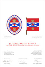 Letters patent granting heraldic emblems to St. Margaret’s School