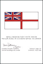 Lettres patentes confirmant le blasonnement du Pavillon blanc de la Marine royale du Canada