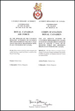 Letters patent confirming the blazon of the Flag of the Royal Canadian Air Force