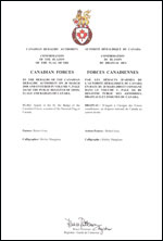 Letters patent confirming the blazon of the Flag of the Canadian Forces