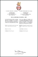 Lettres patentes confirmant le blasonnement du drapeau proposé: sir Sandford Fleming, 1895