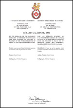 Lettres patentes confirmant le blasonnement du drapeau proposé: Gérard Gallienne, 1931