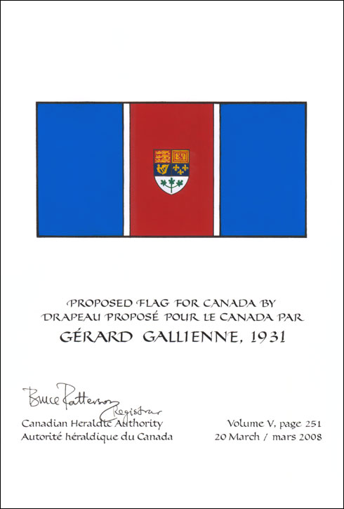 Lettres patentes confirmant le blasonnement du drapeau proposé: Gérard Gallienne, 1931