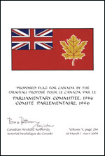 Lettres patentes confirmant le blasonnement du drapeau proposé: Comité parlementaire, 1946