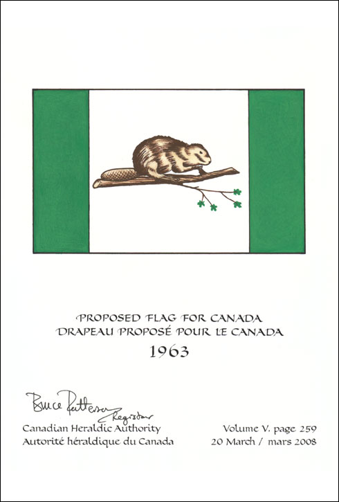 Lettres patentes confirmant le blasonnement du drapeau proposé: 1963