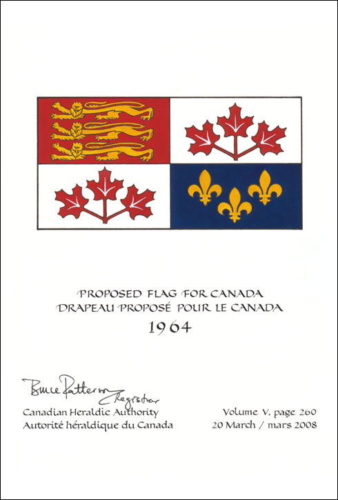 Lettres patentes confirmant le blasonnement du drapeau proposé: 1964