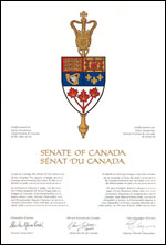 Letters patent confirming the use of a Badge by the Senate of Canada