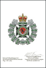 Lettres patentes confirmant le blasonnement de l'insigne de The Royal Winnipeg Rifles