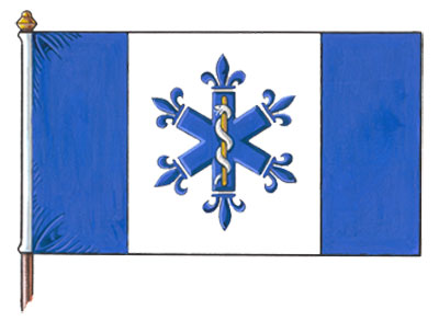 Drapeau de la Coopérative des techniciens ambulanciers du Québec