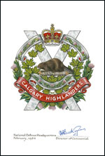 Lettres patentes confirmant le blasonnement de l'insigne de The Calgary Highlanders