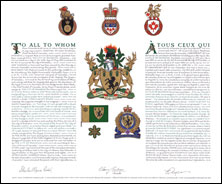 Letters patent granting heraldic emblems to The City of Brandon