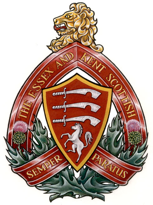 Badge of The Essex and Kent Scottish