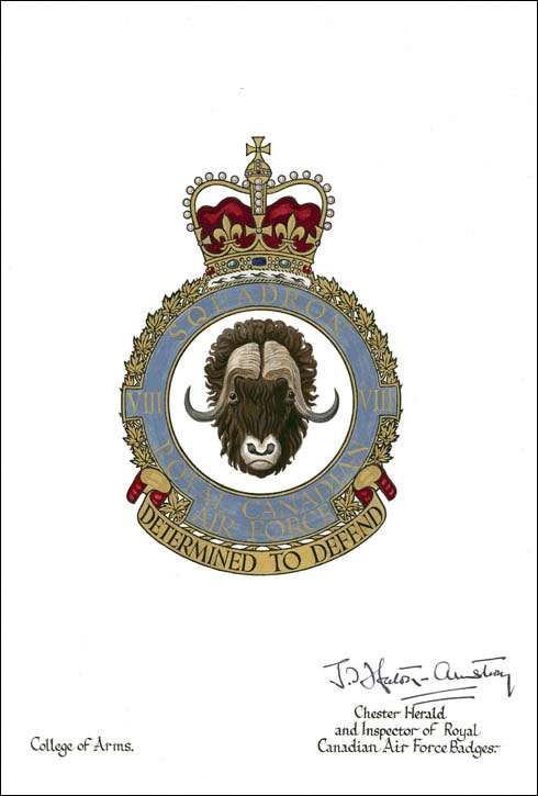 Letters patent confirming the blazon of the Badge of the No. 8 (Bomber Reconnaissance) Squadron