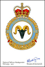 Letters patent confirming the blazon of the Badge of the 401 Helicopter Operational Training Squadron