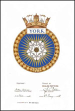 Lettres patentes confirmant le blasonnement de l'insigne du N.C.S.M. York