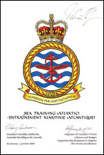 Letters patent approving the Badge of Sea Training (Atlantic)