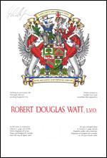 Viceregal Warrant granting Supporters to Robert Douglas Watt