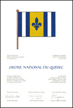 Lettres patentes concédant un drapeau à l'Ordre national du Québec