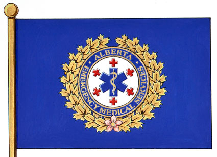 Drapeau pour l'usage des Alberta Emergency Medical Services