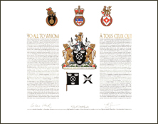 Letters patent granting heraldic emblems to the Black Loyalist Heritage Society