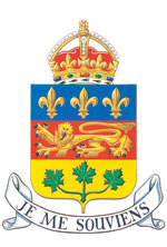 Arms of the Province of Quebec