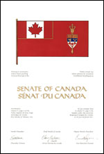 Letters patent granting a Flag to the Senate of Canada