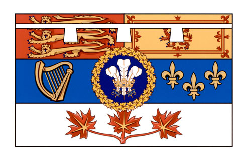 Drapeau personnel du prince de Galles utilisé au Canada