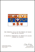 Letters patent registering the Flag of the Prince of Wales for personal use in Canada