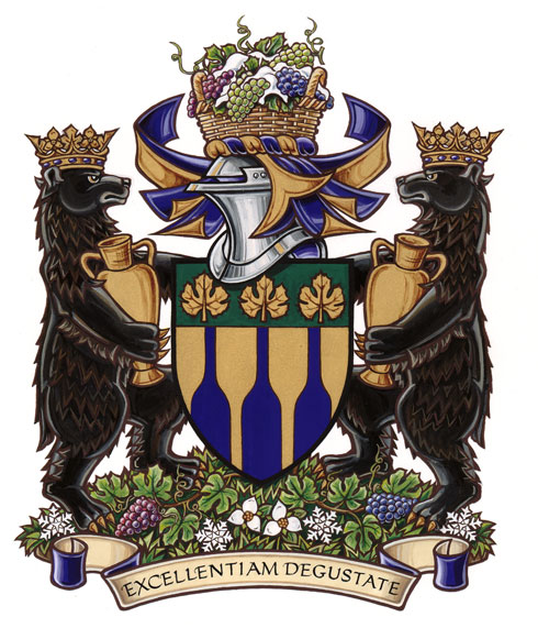 Arms for use by The Lieutenant Governor's Award for Excellence in Ontario Wines