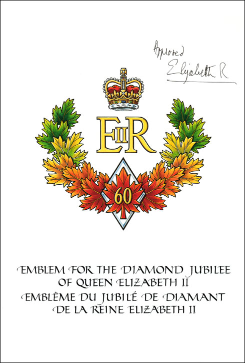 Letters patent registering the Badge for the Diamond Jubilee of Queen Elizabeth II