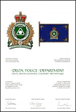 Letters patent granting heraldic emblems to the Delta Police Department