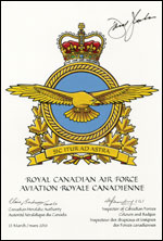 Letters patent approving the Badge of the Royal Canadian Air Force